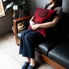 Sayan Sayang Keller Bohara Throw Pillow Case Rug 45x45 Red
