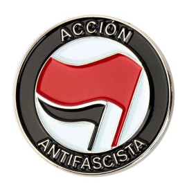Unbranded Accion Antifascista lapel pin - NEW - Spanish Antifascist Action Antifa