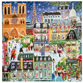 Eeboo 1000 Piece Christmas in Paris Jigsaw Puzzle - Jigsaw Puzzle for Adults, 1000 Pieces, Christmas Scene in the Snow - Dimensions 58.5 cm x 58.5 cm