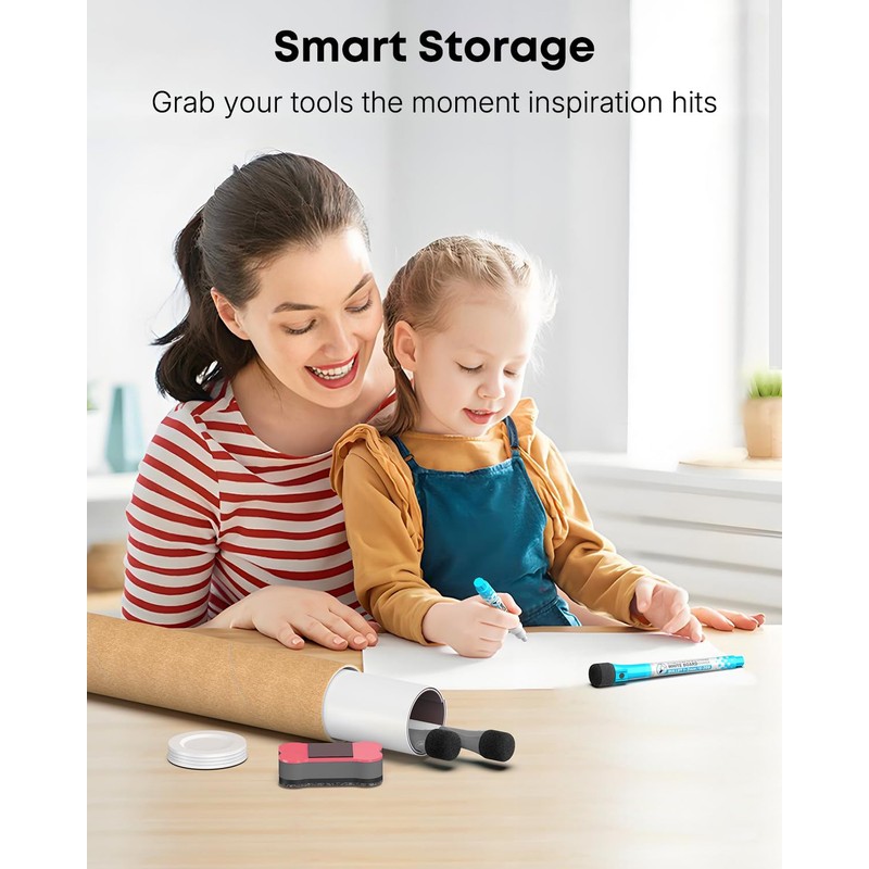 Unicife Magnetic Whiteboard for Fridge, 33 x 50 cm, Magnetic