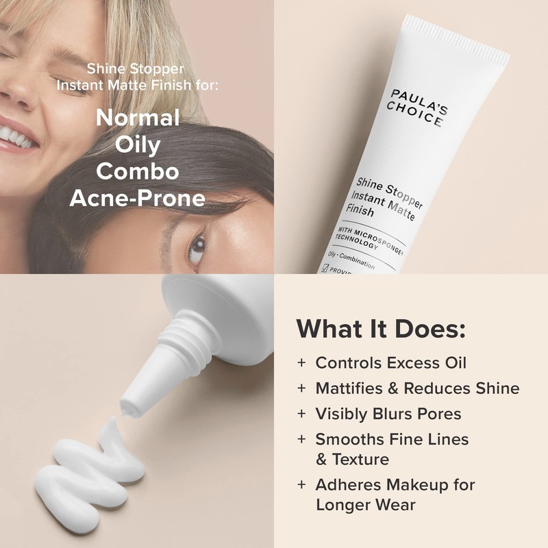 Paula's Choice SHINE STOPPER Instant Matte Finish Oil Control Primer,