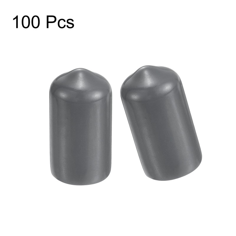 sourcing map 100pcs Rubber End Caps 5.5mm(1/4") ID Vinyl PVC