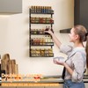 X-cosrack 5-Tier Small Wall-Mounted Spice Rack Organizer, Height-Adjustable, Space-Saving Compact