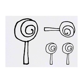 Azeeda 4 x 'Strudellutscher' Temporäre Tattoos - Wasserfest, Hautfreundlich & Ungiftig · Transfers in Verschiedenen Größen (TO00043317)