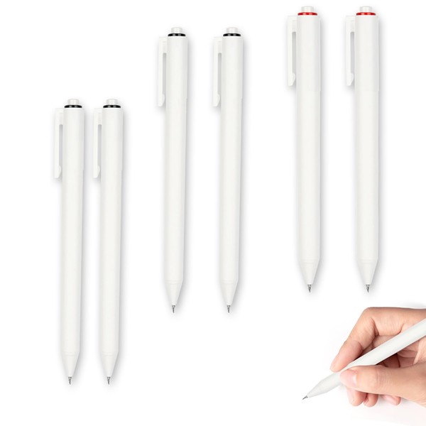 PAVIKE Ballpoint Pen Set, Black, Red, 0.5, Easy to Write,