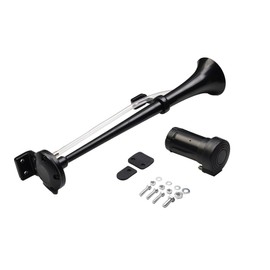 ZHSYMX 12V 150db Air Horn, 17 Inches Single Trumpet Truck Air Horn for Any 12V Trucks Cars Boat SUV Train Black