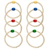 Kasoud Quoits Games Set, 8PCS Quoits Ropes Ring Toss Games,