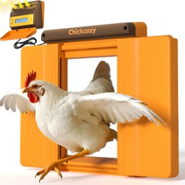 Chickcozy Solar-Powered Automatic Chicken Coop Door, Dual Motor Chicken Coop Door with Light Sensor, Timer & Manual Mode, Automatic Coop Door with Dual Anti-Pinch System, Weatherproof