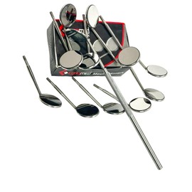 Intraoral Dental Mouth Mirrors #5 (24mm) with Rhodium Coated Front Surface + Mirror Handle - Examination Dental Mouth Mirror - Cone Socket Oral Mirror - Stainless Steel