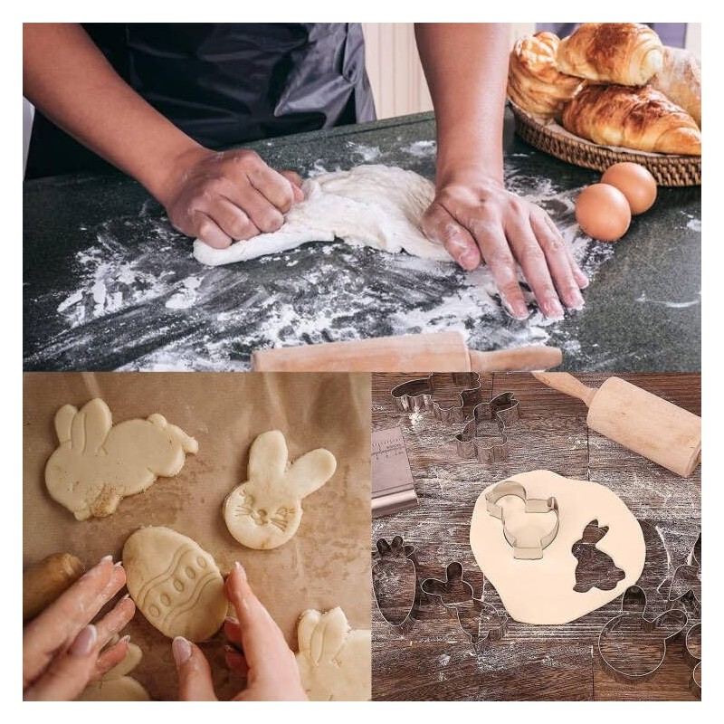 Easter cookie cutters, set of 12, stainless steel cookie cutters,