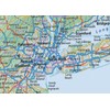 New York and Pennsylvania Physical Map - 23.3 x 16.5
