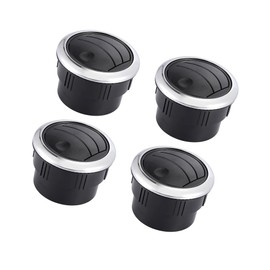 Hihaha Round AC Air Outlet Vent Louvered Dashboard Electroplate Knob/Front for RV Bus Boat Yacht Caravan/Durable 87mm 75mm 70mm / 4 Pcs