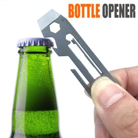 Multipurpose Card | Bottle Opener Survival Gear Card | Stainless Steel Rustproof Compact Maintenance Tools for Daily Life Outdoor Activities