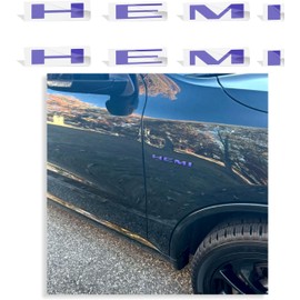 Reflective Concepts HEMI Fender Emblem Overlay Decal Stickers for 2020-2025 Durango R/T - (Color: Purple)