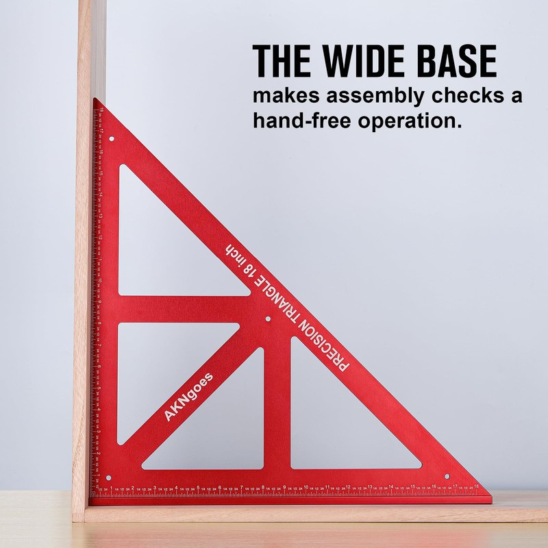 AKNgoes Precision Triangle Square 12inch, Metric & Imperial Scale Framing