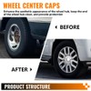 G-PLUS Chrome Wheel Hub Center Caps Cover Replacement with 7"