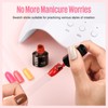 MEFA 100 Pcs Clear Nail Swatch Sticks with Ring and