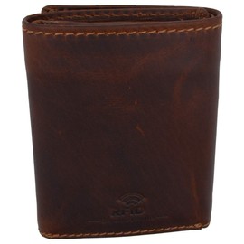 Cazoro RFID Blocking Mens Vintage Leather Classic Trifold Credit Card ID Holder Wallet