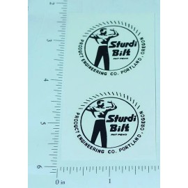 Pair Sturdibilt Toys Round Logo Replacement Stickers SB-002