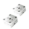 Rockville MAC360C (2) 360-Degree Swivel Tower/Surface Mount Clamps, Marine-Grade Aluminum,