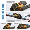 YAYODS 2 Pack 2 Inch Retractable Ratchet Straps Heavy Duty