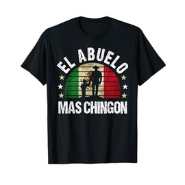 El Abuelo Mas Chingon Mexican Boy Grandpa Cinco De Mayo Flag T-Shirt