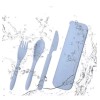Clicmania Set Cubiertos Portatiles De Fibra De Trigo Libre Bpa