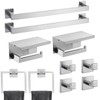 COUOBO 10 Pack Brushed Finish Bathroom Hardware Set - SUS304