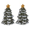 Snow Covered Hometown Forest Green Christmas Trees 3.5 x 2