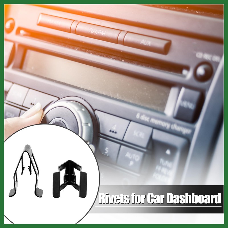 Motoforti 10 Pcs Console Dash Panel Fastener Retainer Clips Rivets