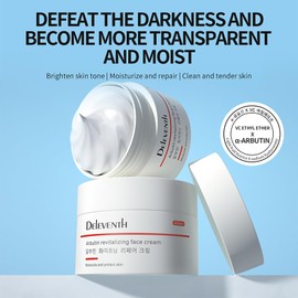 DEleventh Korean Brand α-Arbutin Revitalizing Face Cream 1.1 oz (30 g) / Vitamin C and Sodium Hyaluronate for a Bright, Even Skin Color and Deep Moisturizing