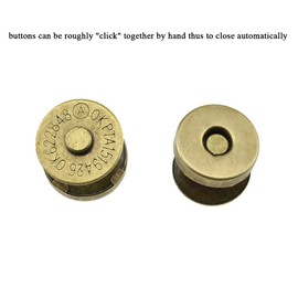 HAHIYO 18.3mm Diameter Purse Magnetic Clasps Close Effortlessly Strong Bond Manageable Apart Easy Folding Prongs Fastener Snap Bronze 12 Sets for Closures Yarn Leather Purses Backpack Canvas Tote