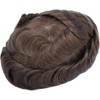 Postizos Peluca de cabello humano tupé for hombre Sistema reemplazo