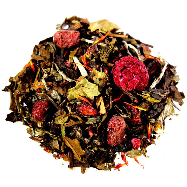 Nelson's Tea - Raspberry Pomegranate - White Loose Leaf Tea - White tea, rose hips, safflower, and raspberries - 2 oz.