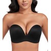 DotVol Women's Wing Design Push Up Bra Strapless Bra Comfort