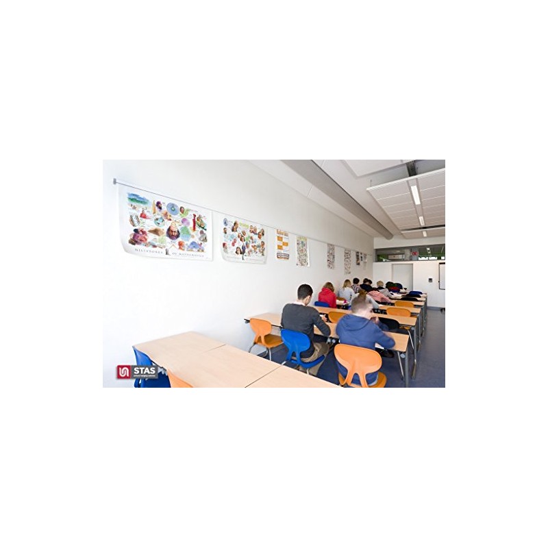 STAS Paper Rail 78.7'' - Wall-Mounted Display for Posters, Photos,