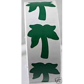 Body Stickers Palm Tree 100 Count (Not on a Roll)