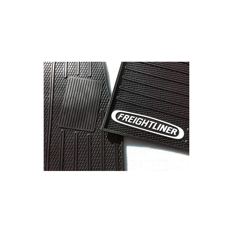 Freightliner Cascadia Rubber All-Weather OEM Floor Mats W/Logo fits 2018-2019