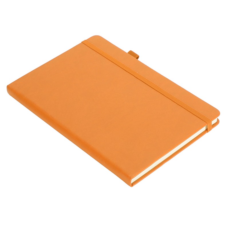 A5 Lined Notebook Portable PU Leather Hardcover Notebook with Elastic