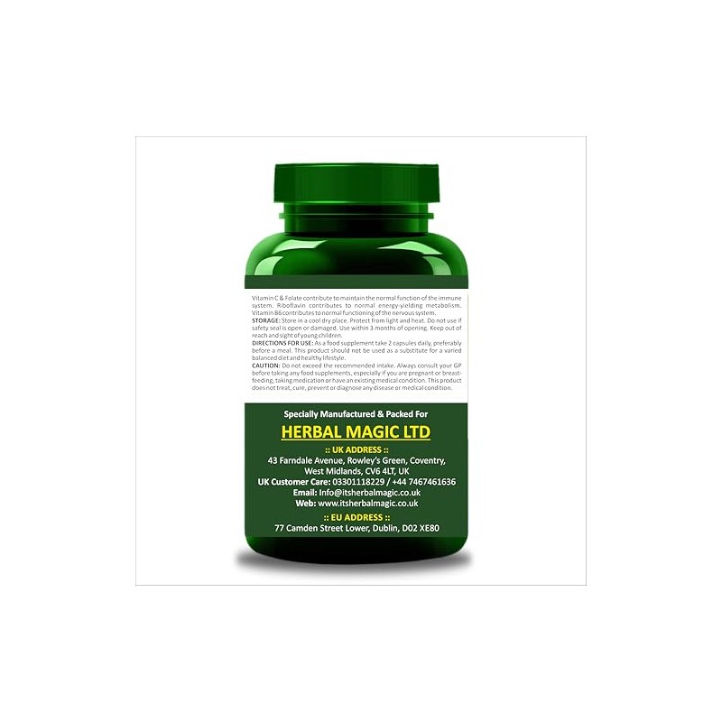 Herbal Magic Immune Gold – Vegan Food Supplement with Herbal