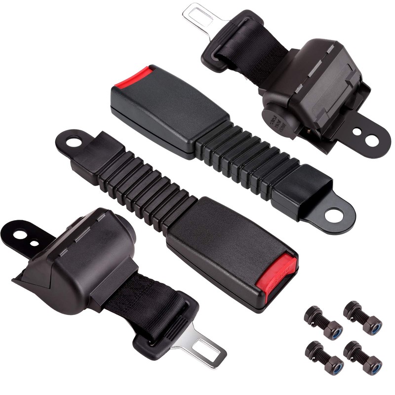 10L0L Golf Cart Seat Belts Set of 2 Retractable 42"