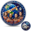 Artemis II Inspired Challenge Coin with Acrylic Case, Double-Sided Deep
