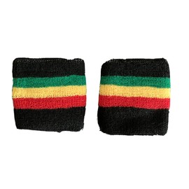 Nayt Rasta Wristband 1 Pair Black Red Yellow Green