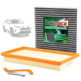 KARCOCA Engine Air Filter & Cabin Air Filter Combo for 2018-2025 Toyota Camry 2.5L 4Cyl L Hybrid，2020-2025 Toyota Highlander 2.5L 4Cyl L Hybrid-Replaces 17801-77050，87139-0E040，CF12157，WA10807