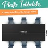 Kongdaoth Black 12 Pack Plastic Tablecloths 54"x 108" Disposable Rectangle