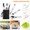 doorslay 23PCS Camping Cookware Kit for 2-3 People Hard Anodized