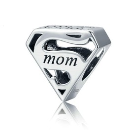 Annmors Charm, Forever Family Charm Pendant, 925 Sterling Silver, Charm Bead Pendant for European Bracelets and Necklaces, Silver,