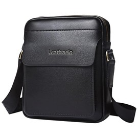 Leathario Crossbody Bag For Men Vegan Leather Shoulder Messenger Purse Sling Satchel Bag For Work Business Travel