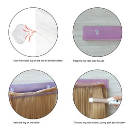 GlamorDove Hair Extension Holder for Hair Styling Tool Hair Extension Hangers for Salon Stainless Steel Hair Display Holder Rack for Braiding Hair Beauty Accessories Weft Extensions