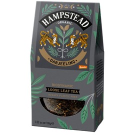 Hampstead Organic Darjeeling Loose Leaf Tea 100 g (Pack of 6) | Plastic Free | 100% Organic